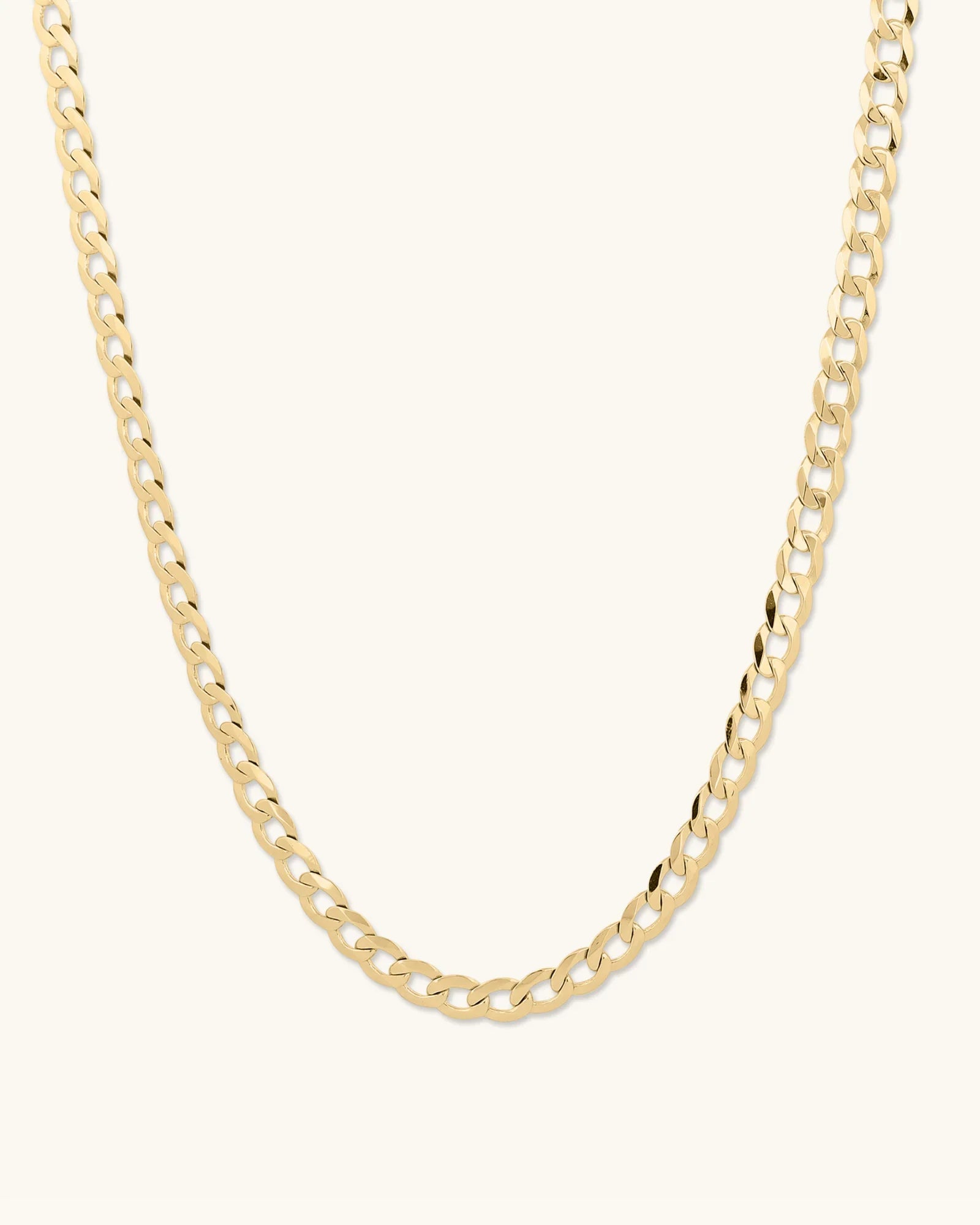 14K Gold 5.3mm Lite Curb Chain