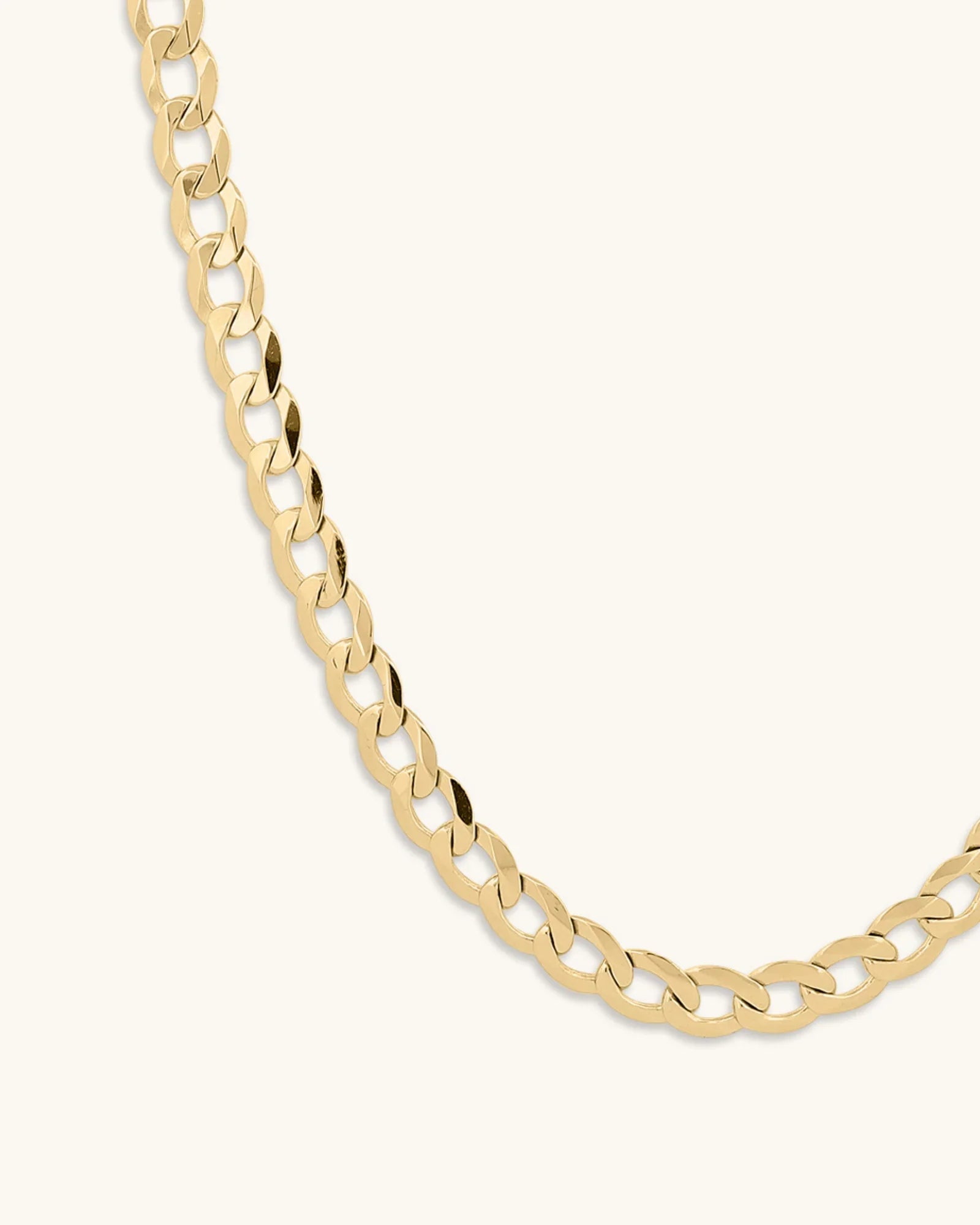 14K Gold 5.3mm Lite Curb Chain