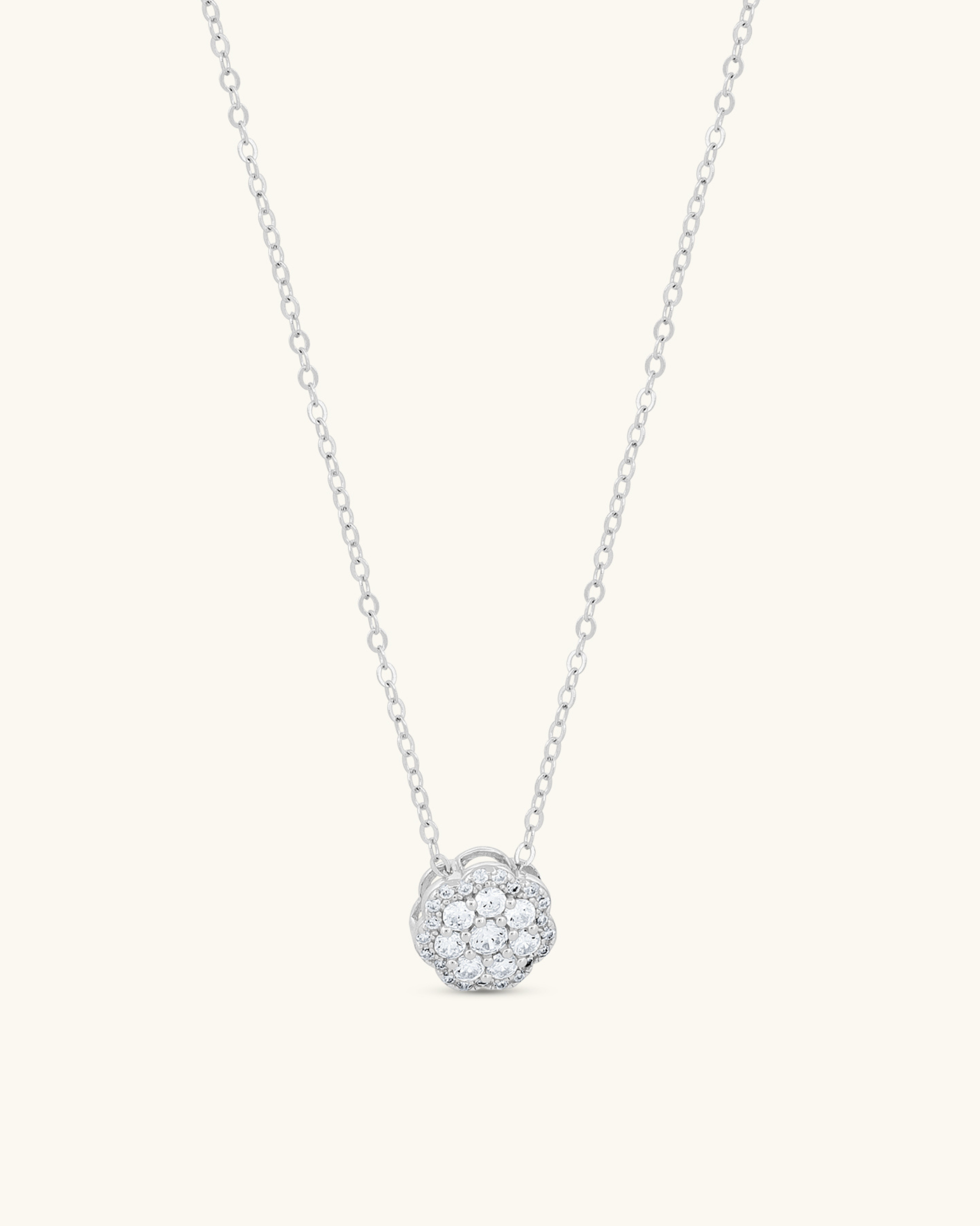 Solitaire Cut Flower Necklace