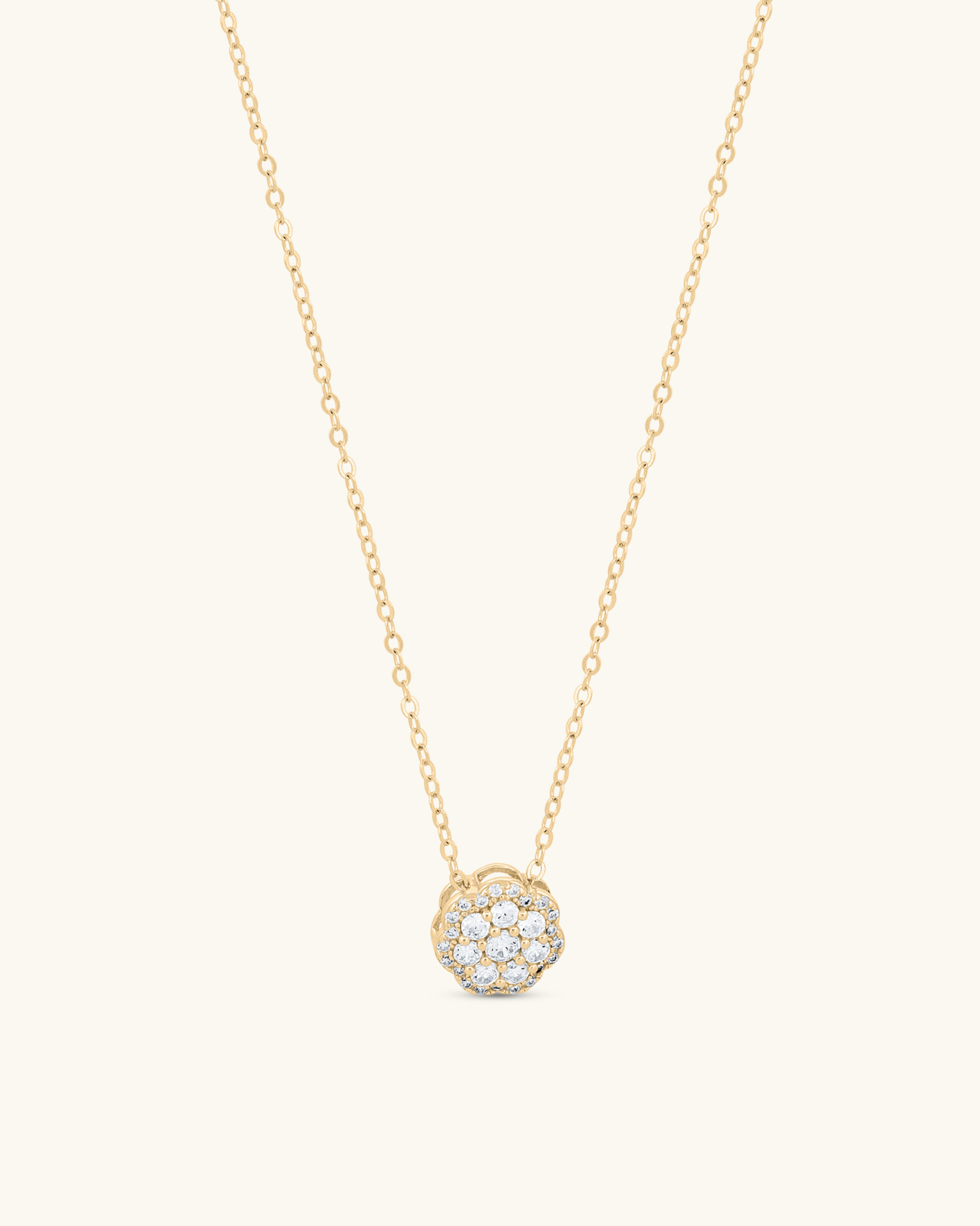 Solitaire Cut Flower Necklace