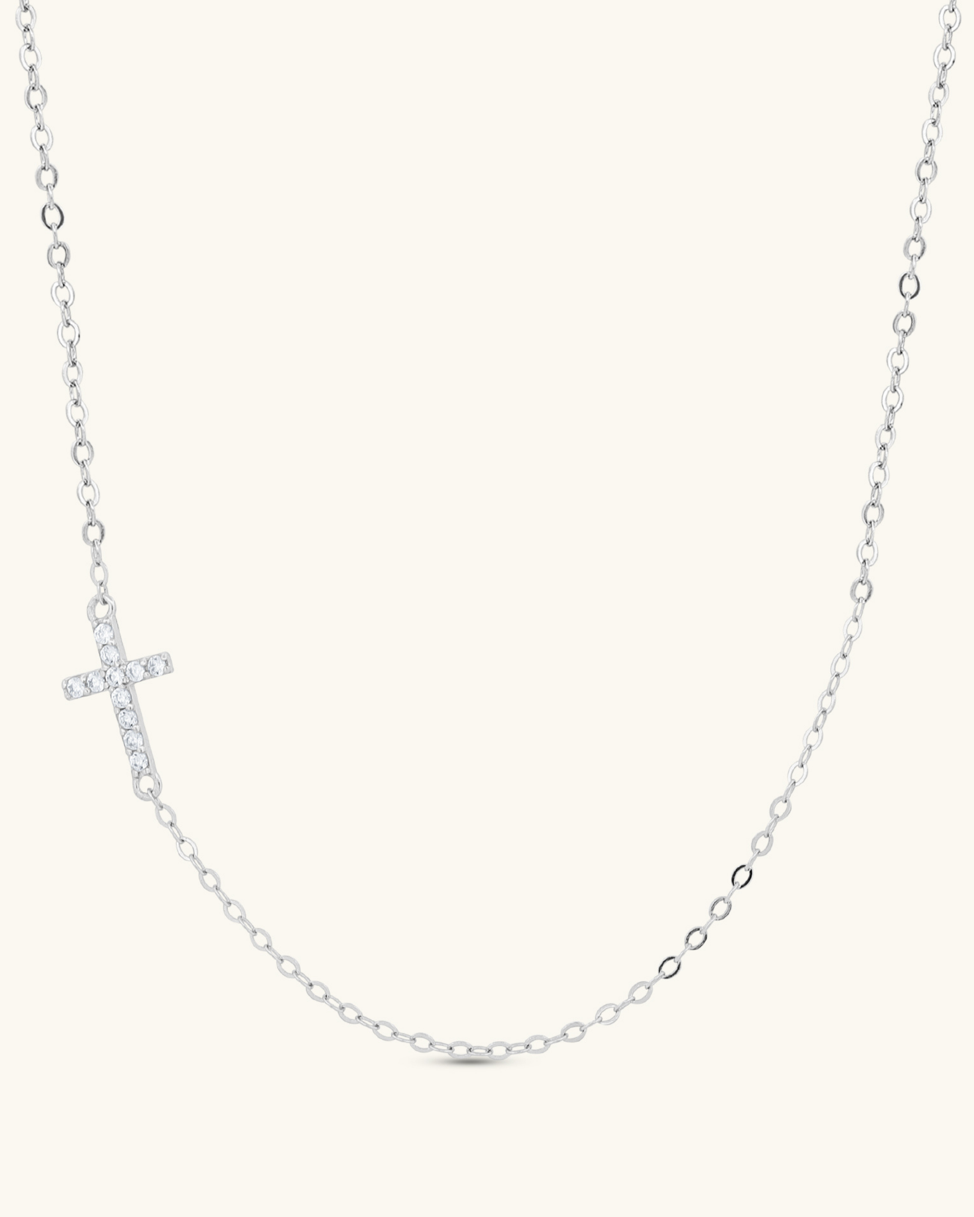 Side Cross Necklace
