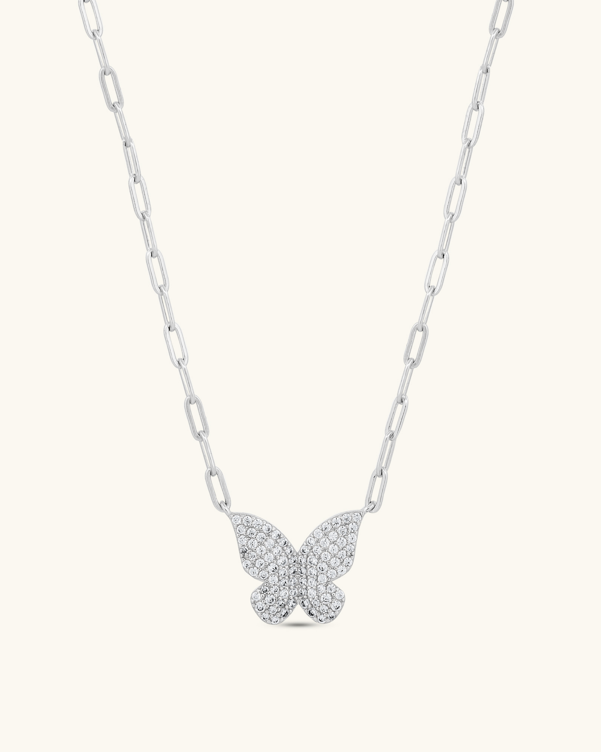 Paperclip Lonely Butterfly Necklace