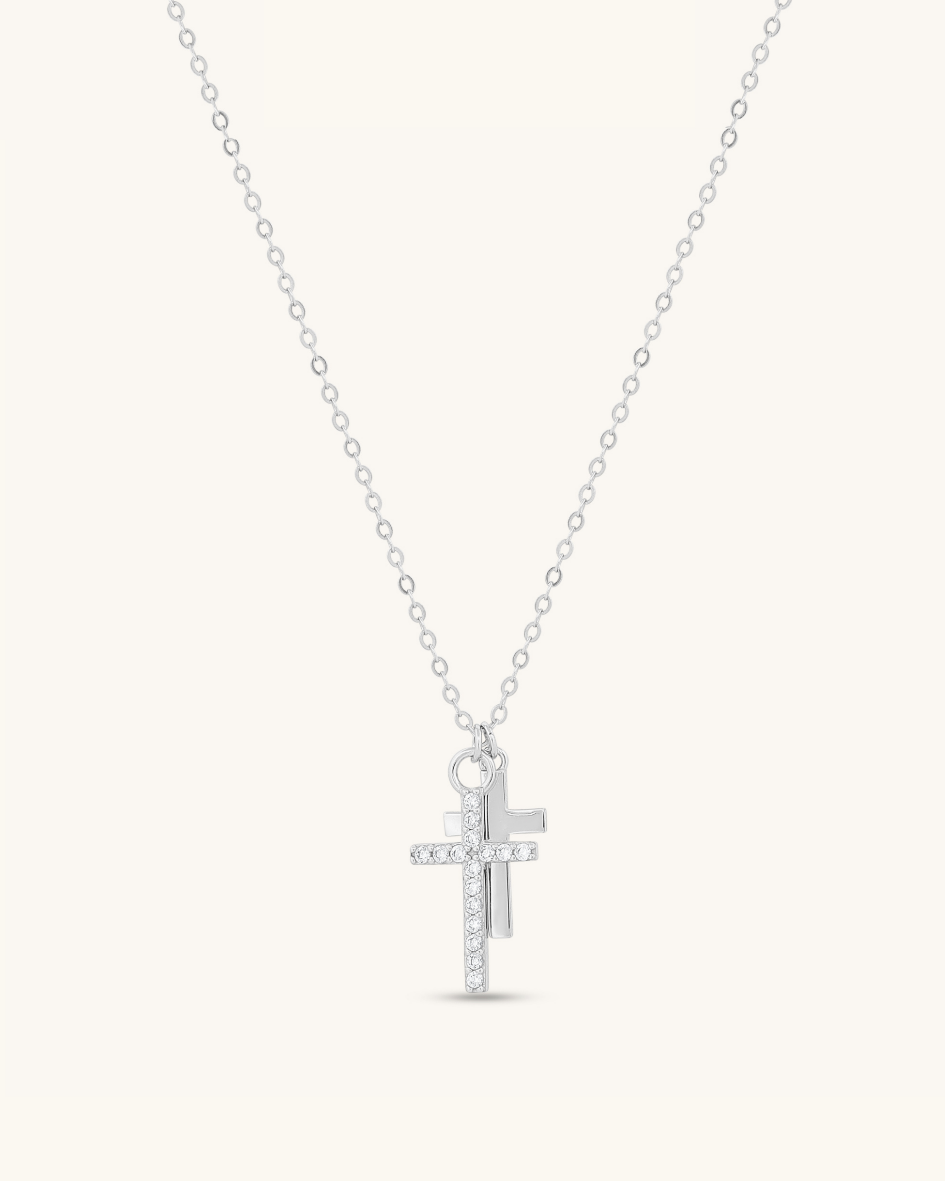 Double Cross Necklace