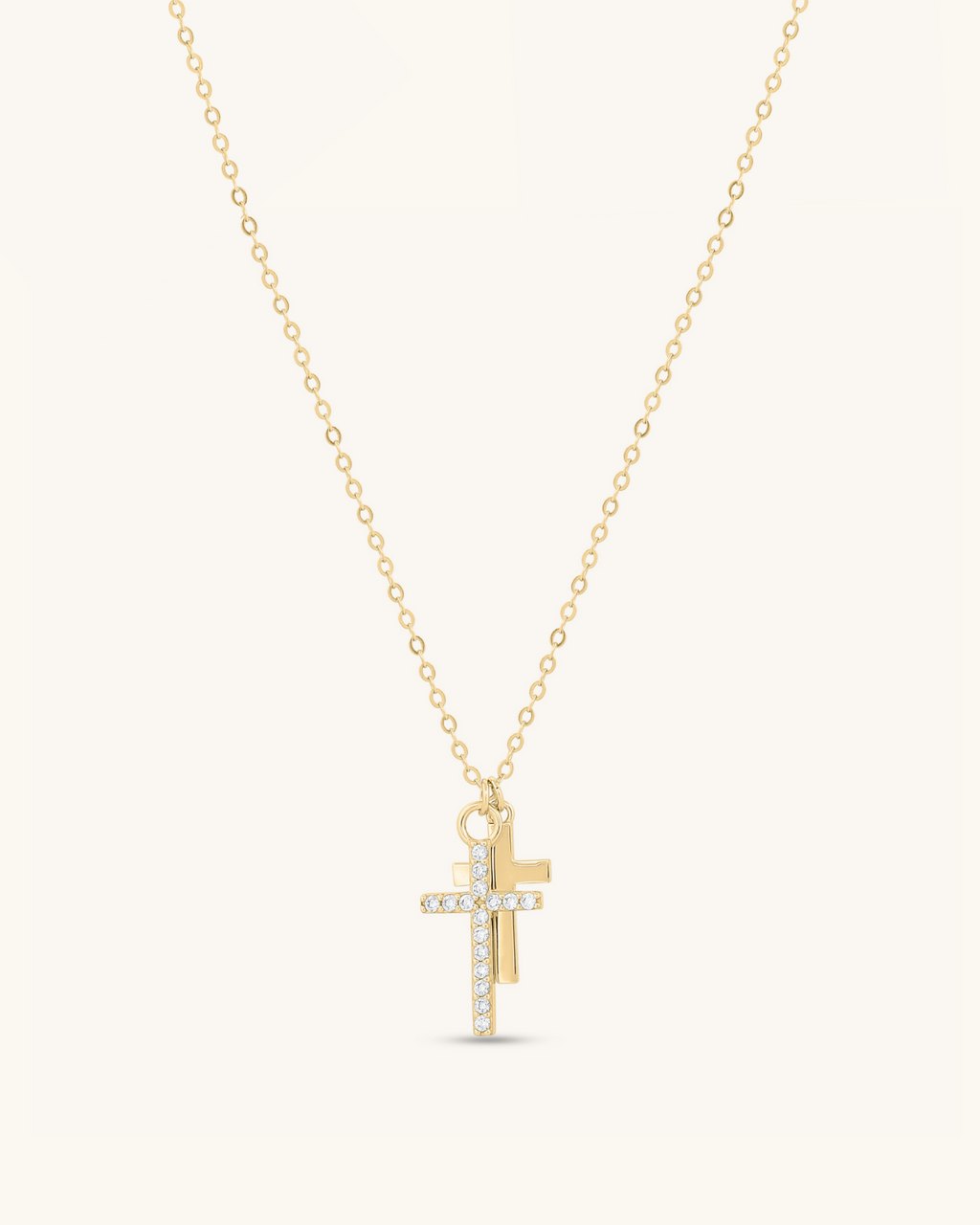 Double Cross Necklace