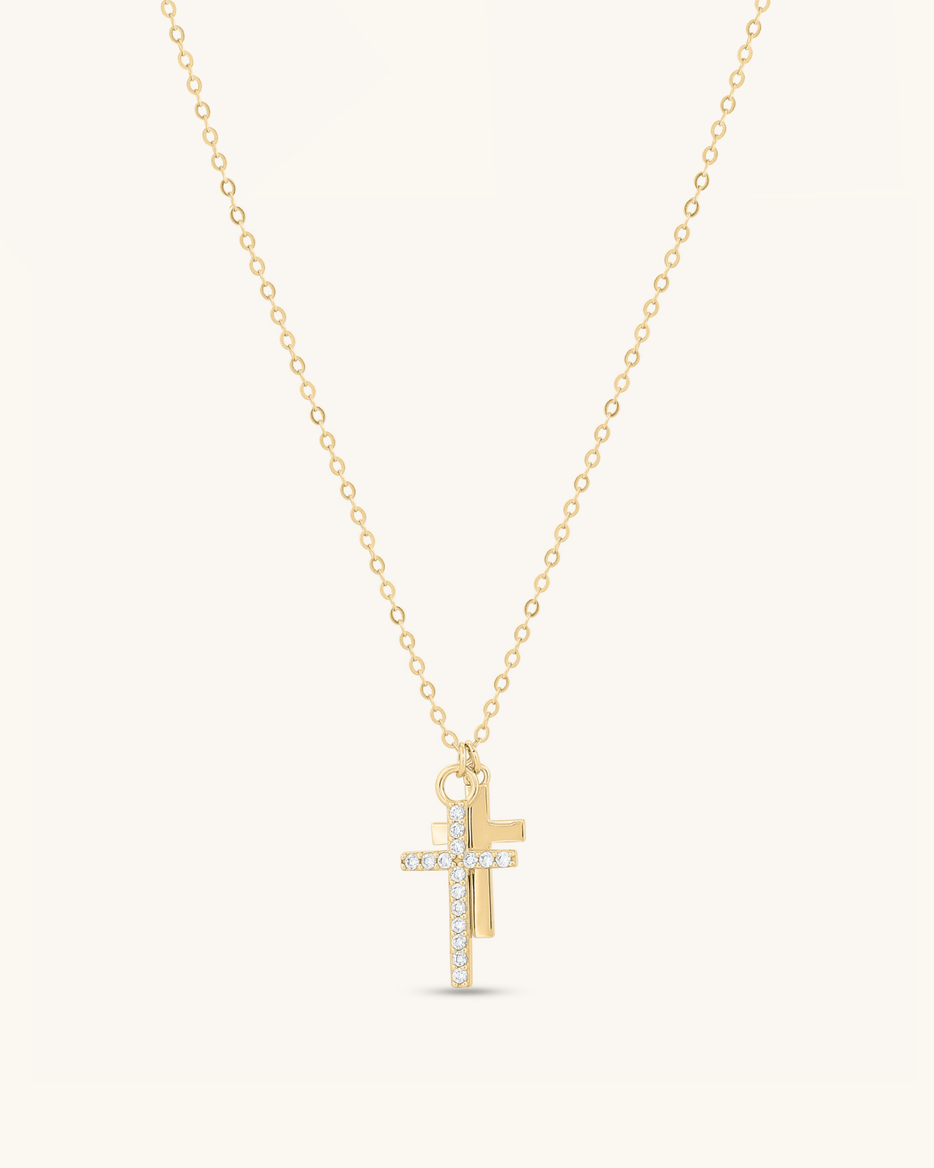 Double Cross Necklace