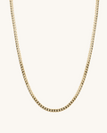 14K Gold 3.65mm Light Gourmette Cuban Chain
