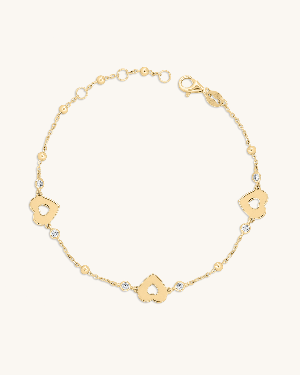 Triple Open Heart Bracelet
