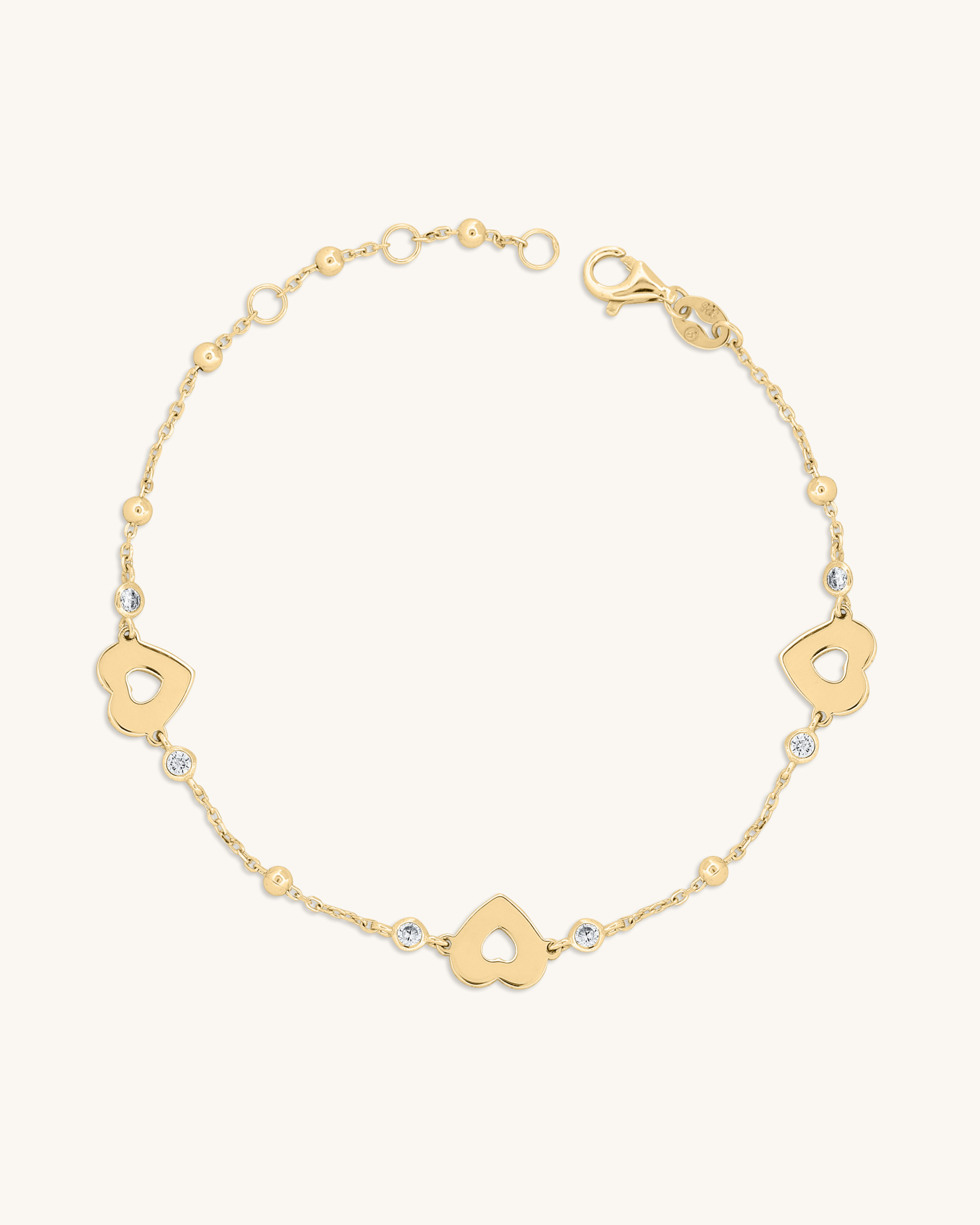 Triple Open Heart Bracelet