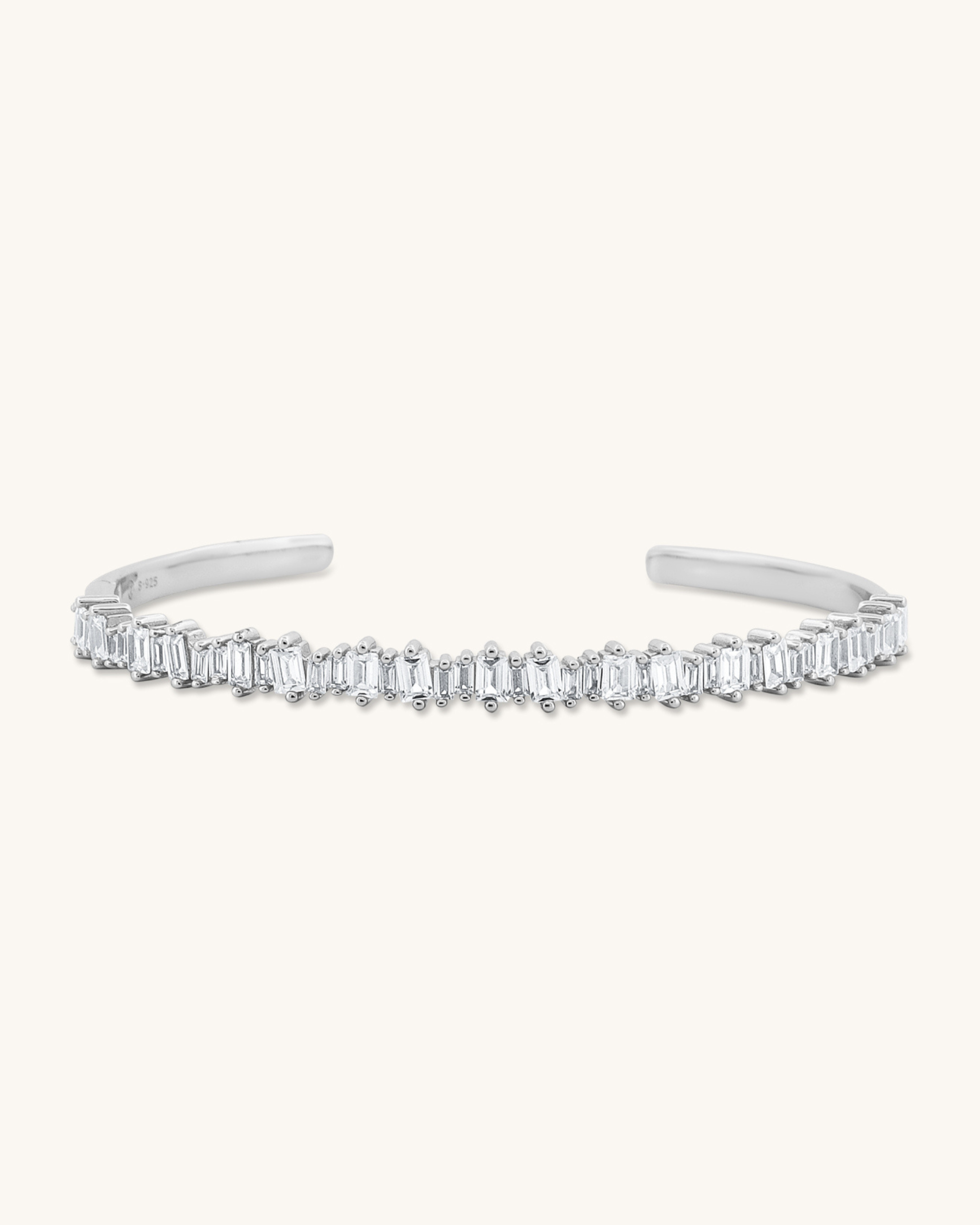 Baguette Cut Bangle Bracelet