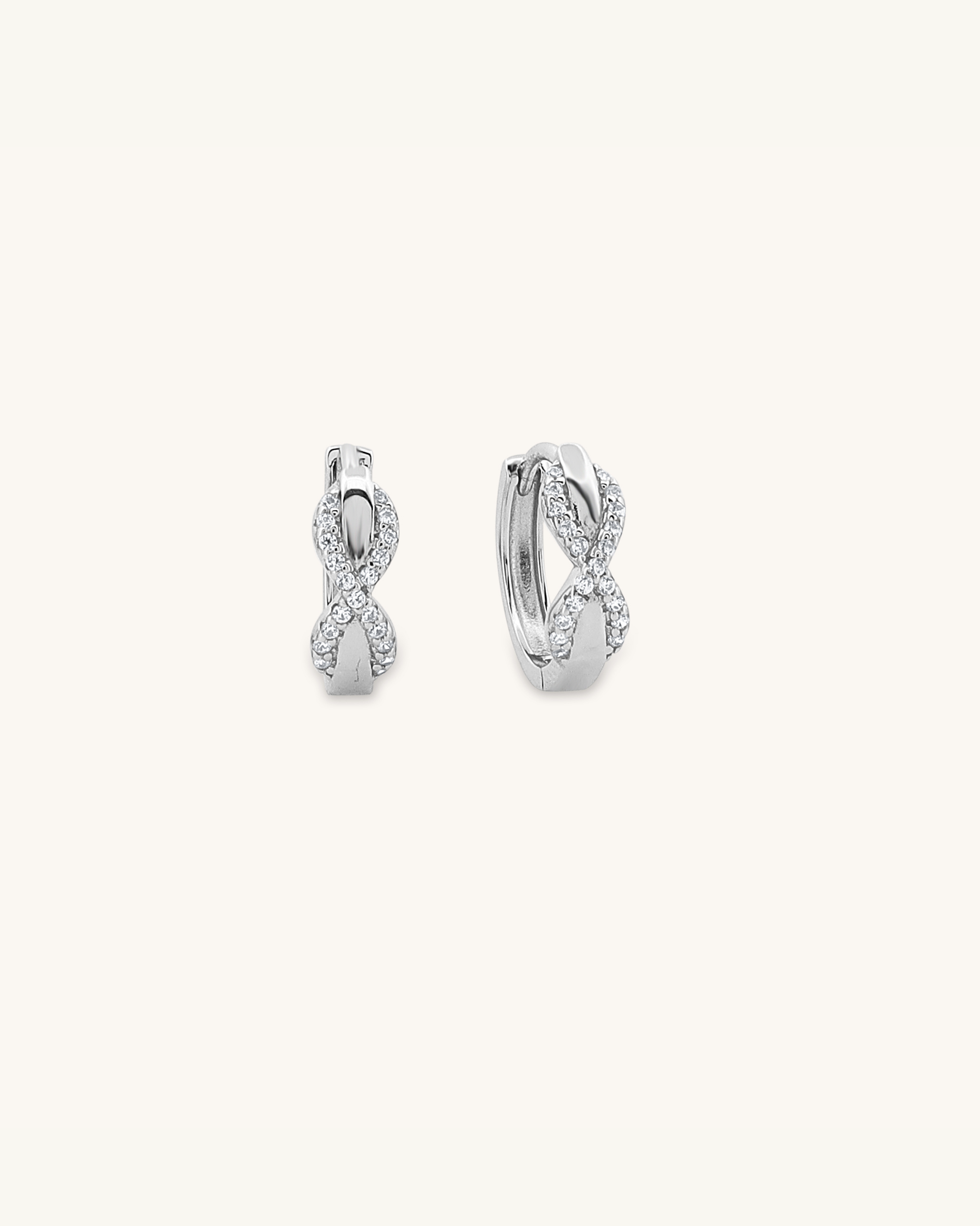 Infinity Huggie Hoops