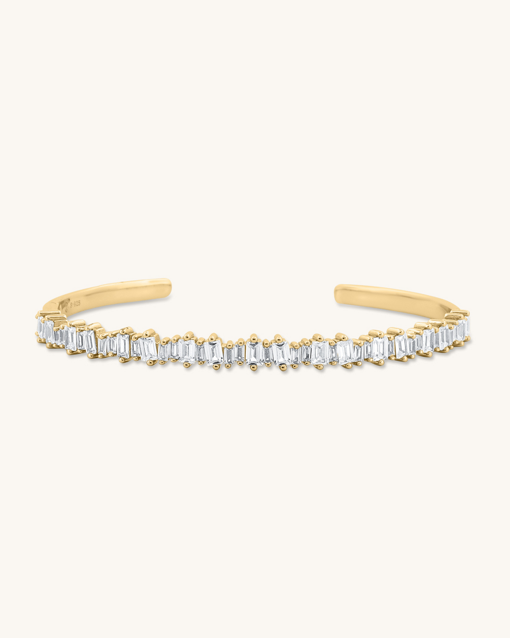 Baguette Cut Bangle Bracelet