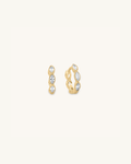 Oval Cut Huggie Hoops