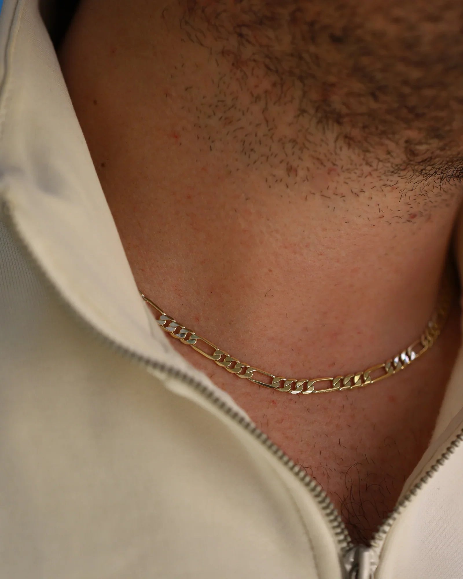 14K Gold 6.6mm Lite Figaro Chain
