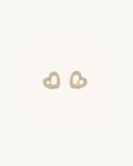Open Heart Flat Back Studs