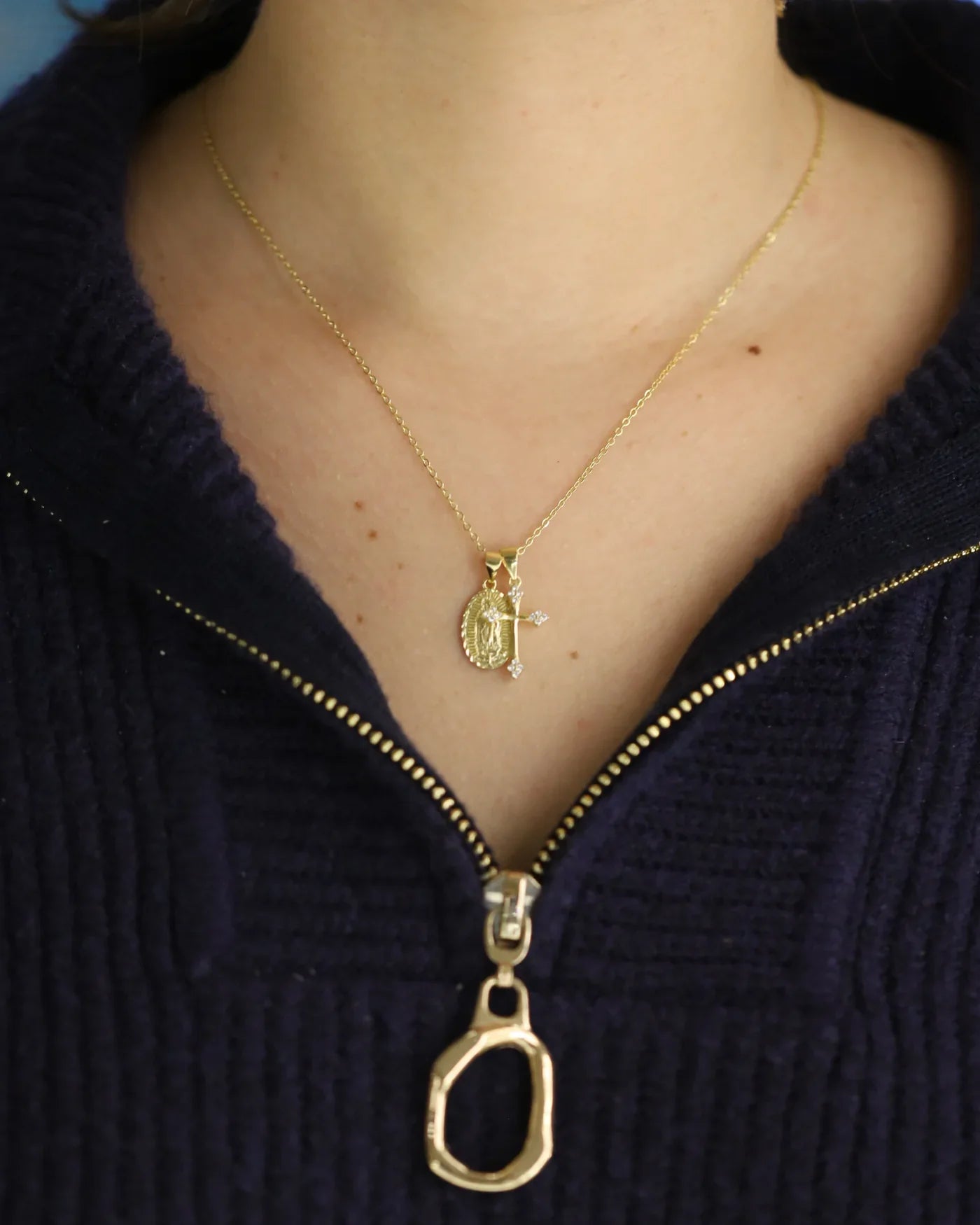 14K Gold 1mm Diamond Cut Cable Chain