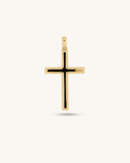 Black Lined Cross Pendant