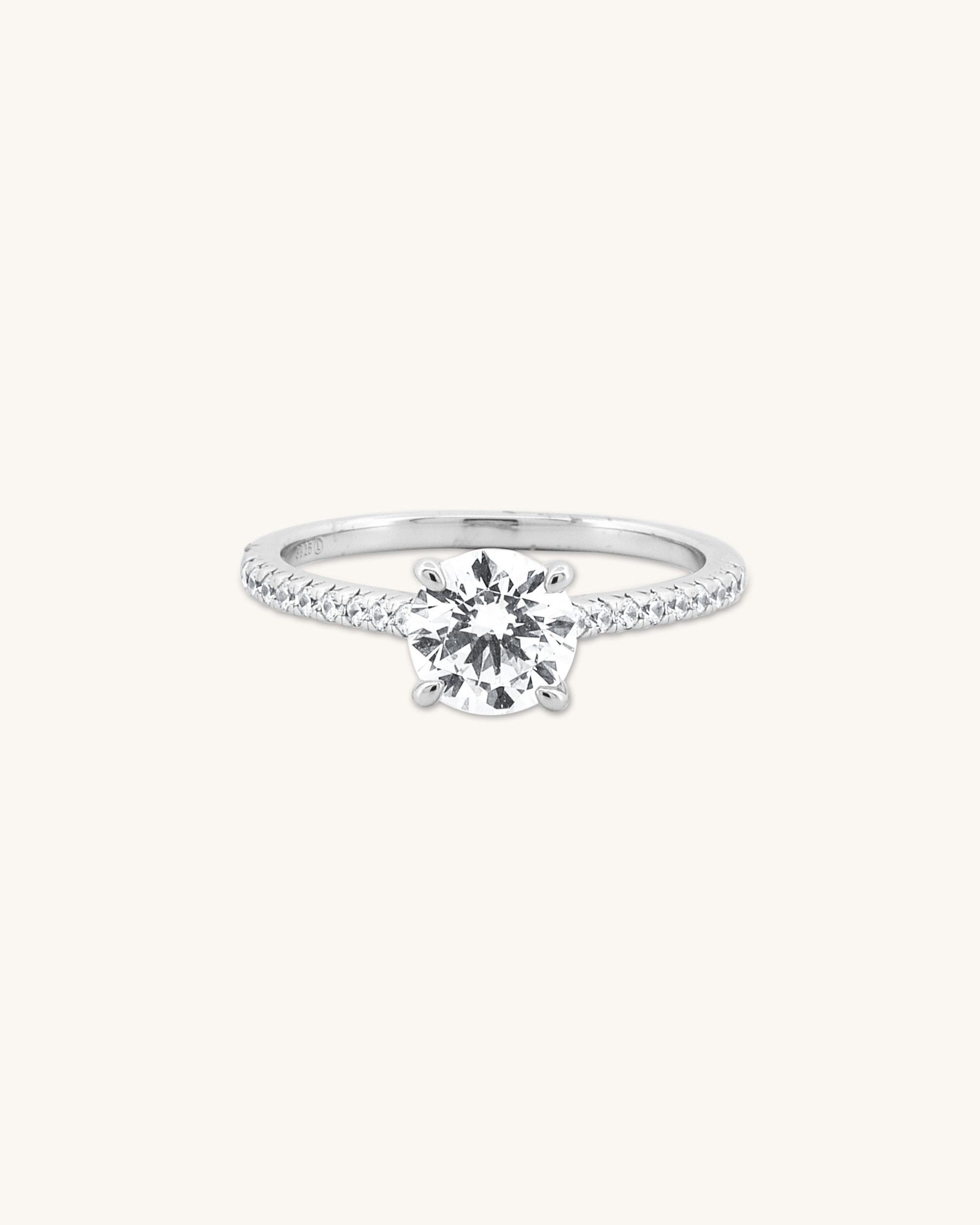 Solitaire Cut Moissanite Engagement Ring