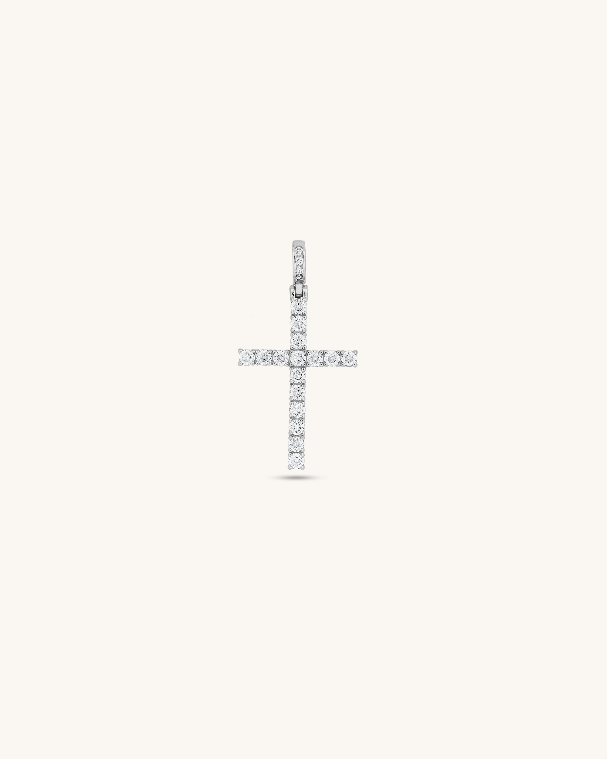 Moissanite Tennis Cross Pendant