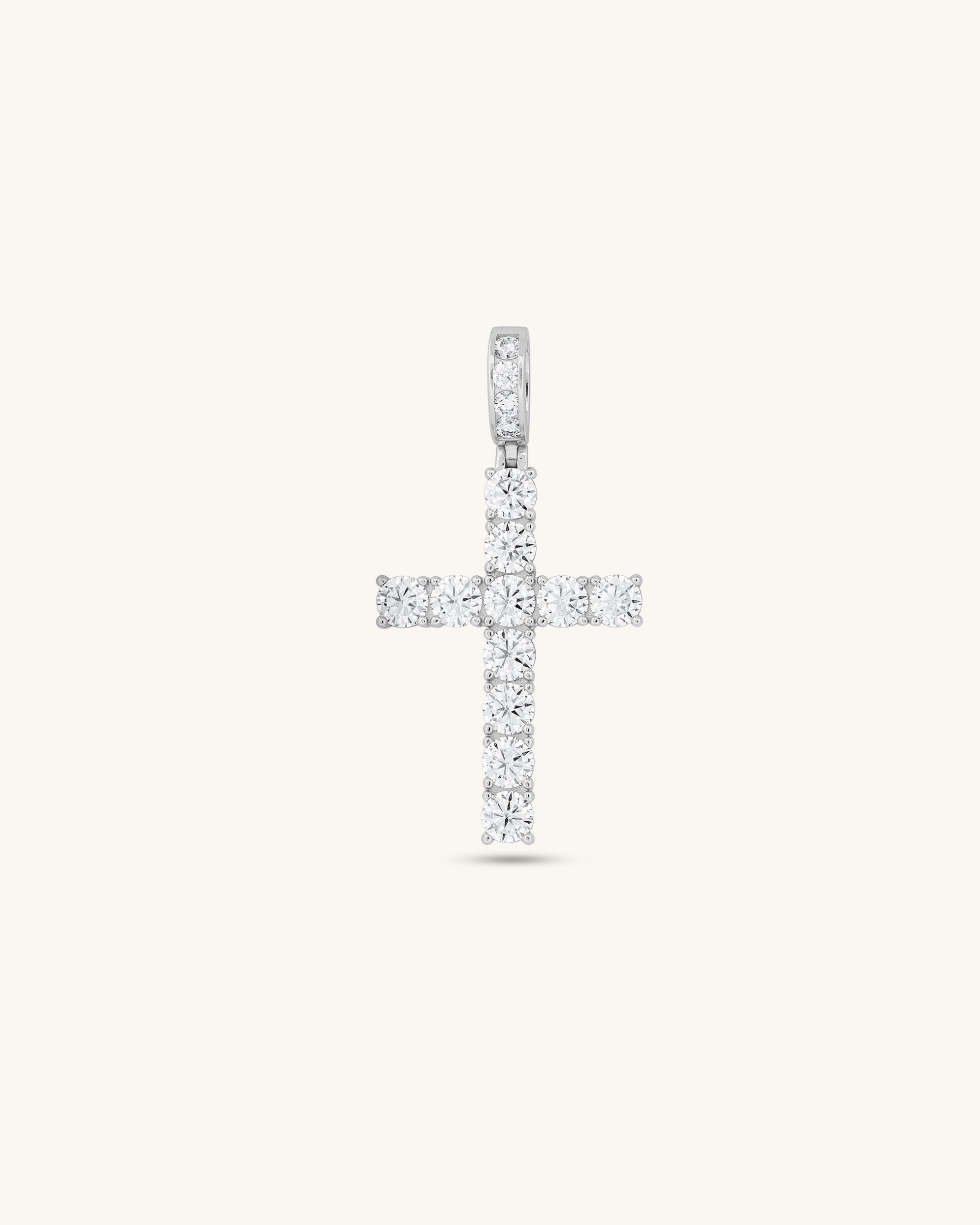 Moissanite Tennis Cross Pendant