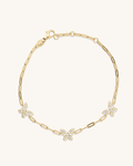 Triple Butterfly Paperclip Bracelet