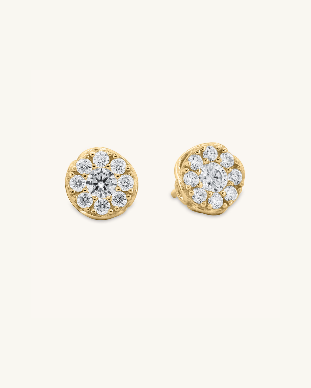 Floral Moissanite Studs