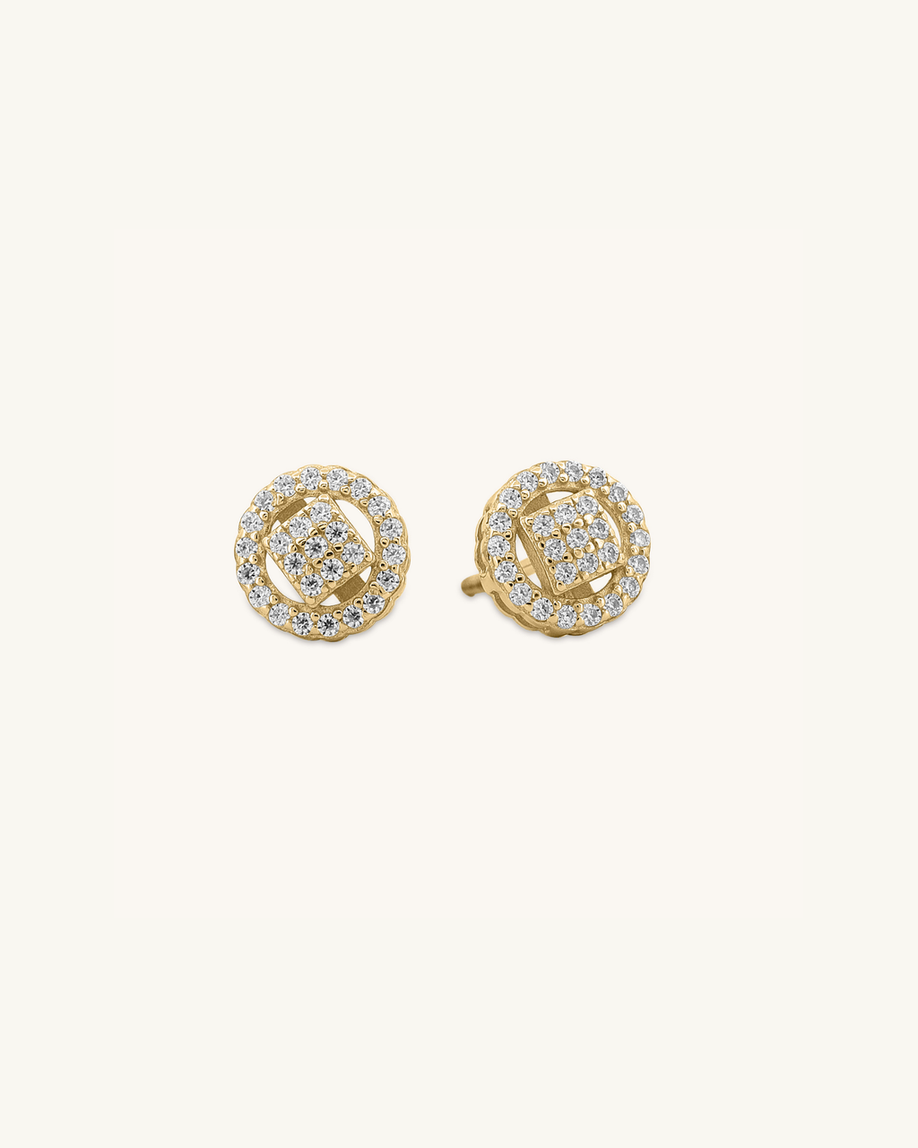 Quad Ring Moissanite Studs