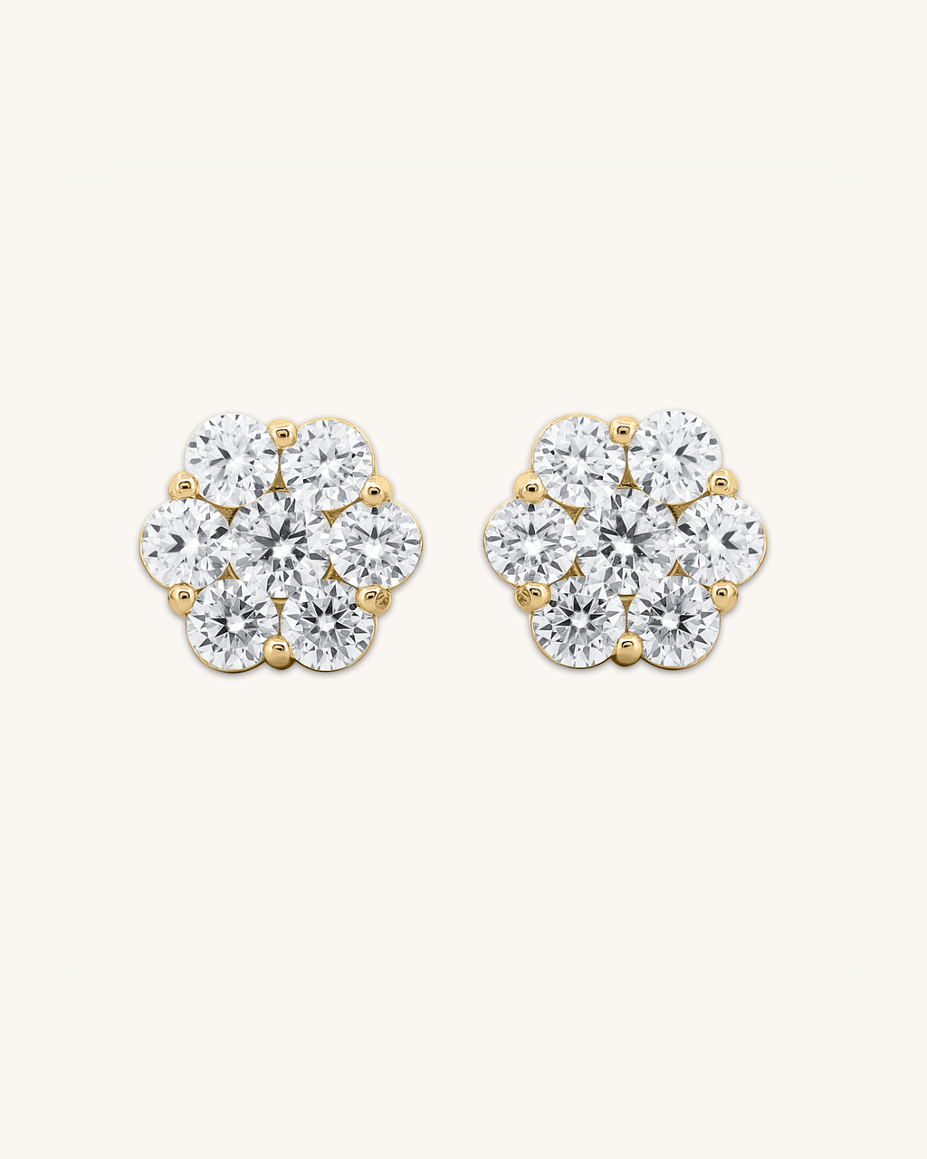 Floral Moissanite Studs