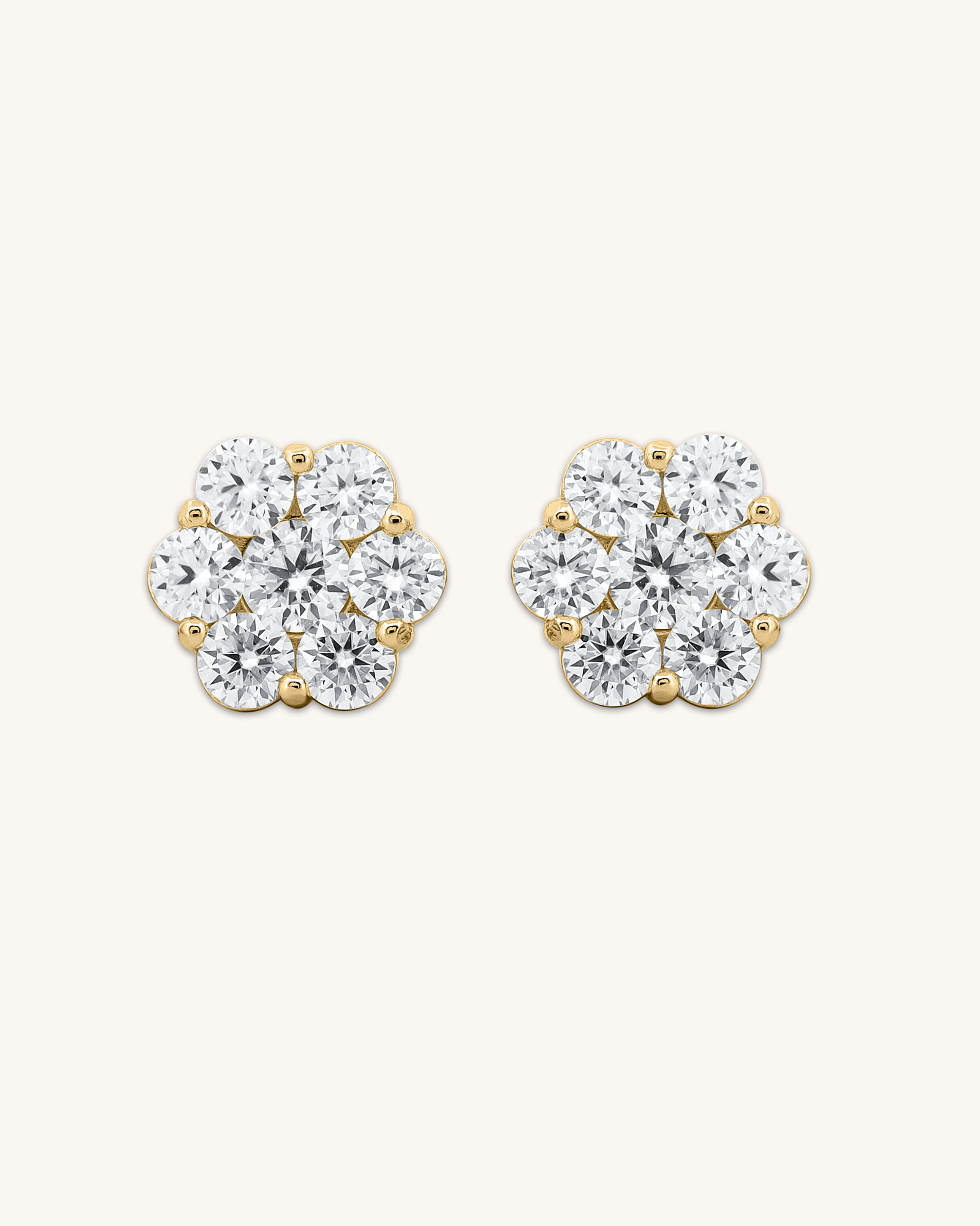 Floral Moissanite Studs