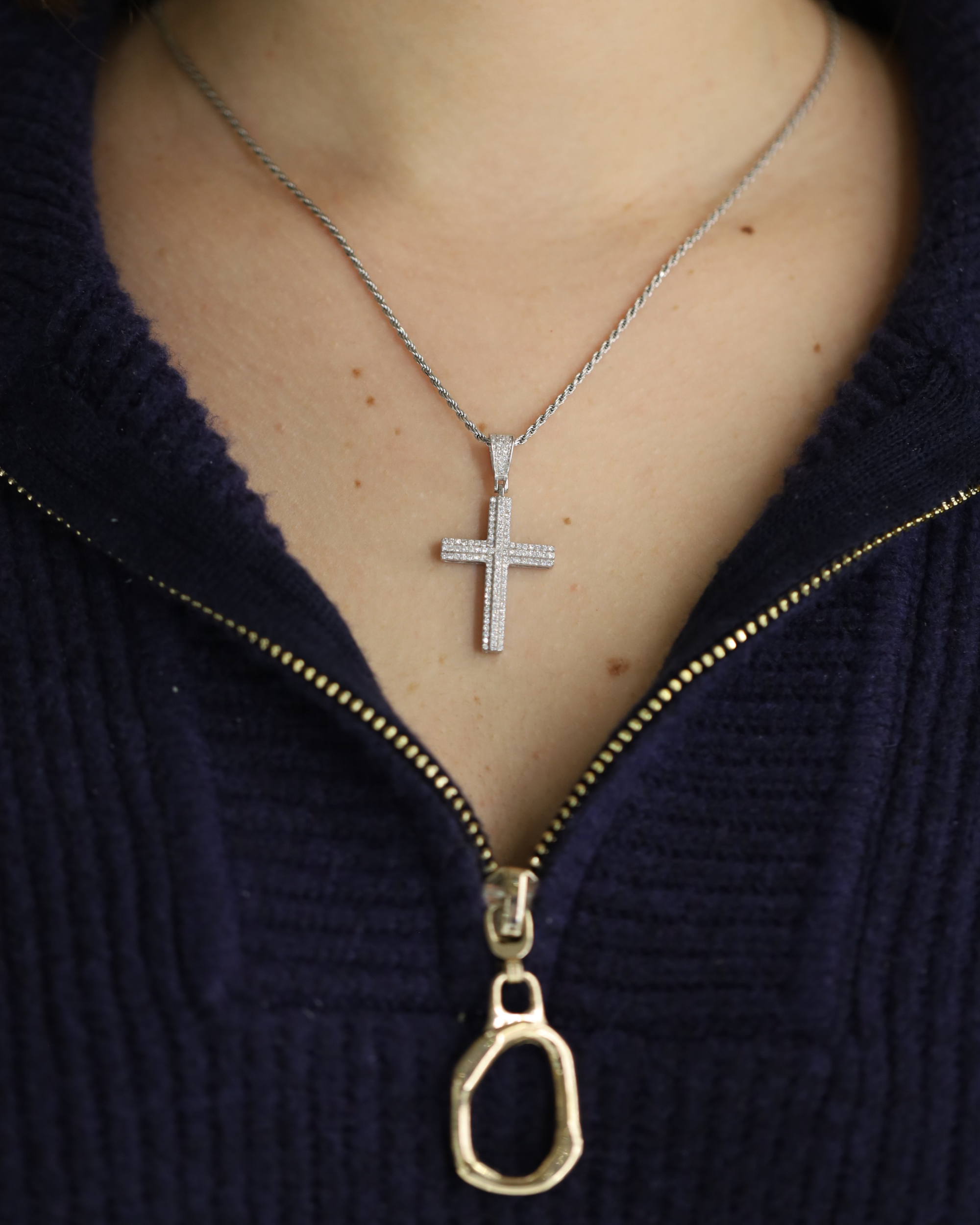 Iced Out Cross Pendant