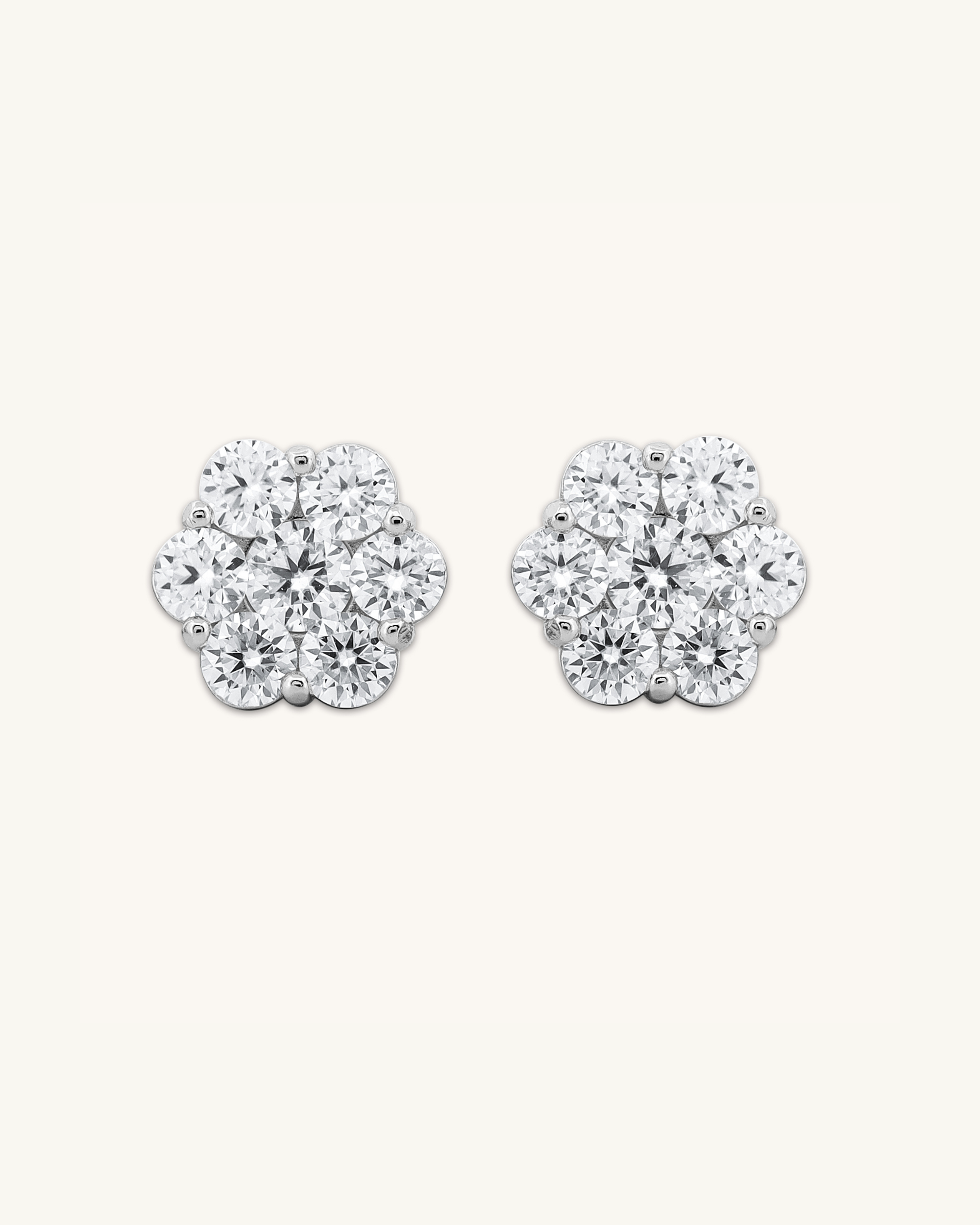 Floral Moissanite Studs