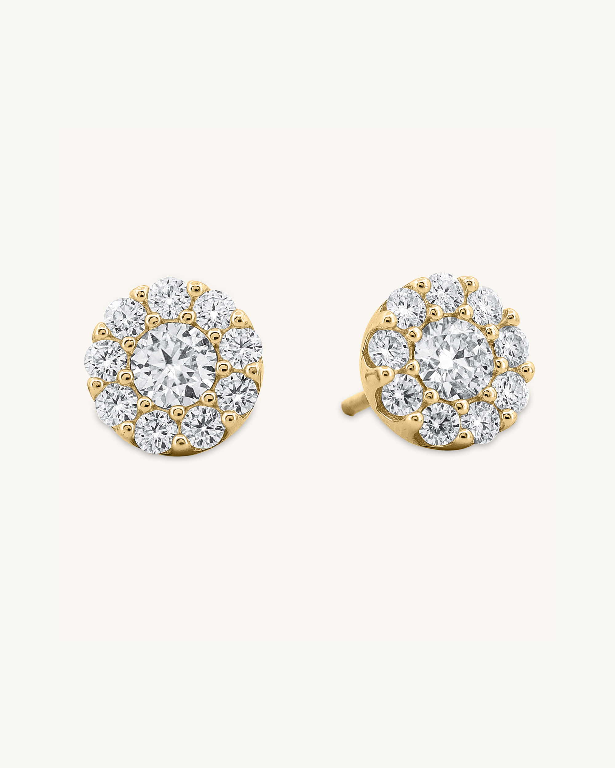 Spark Circle Moissanite Studs