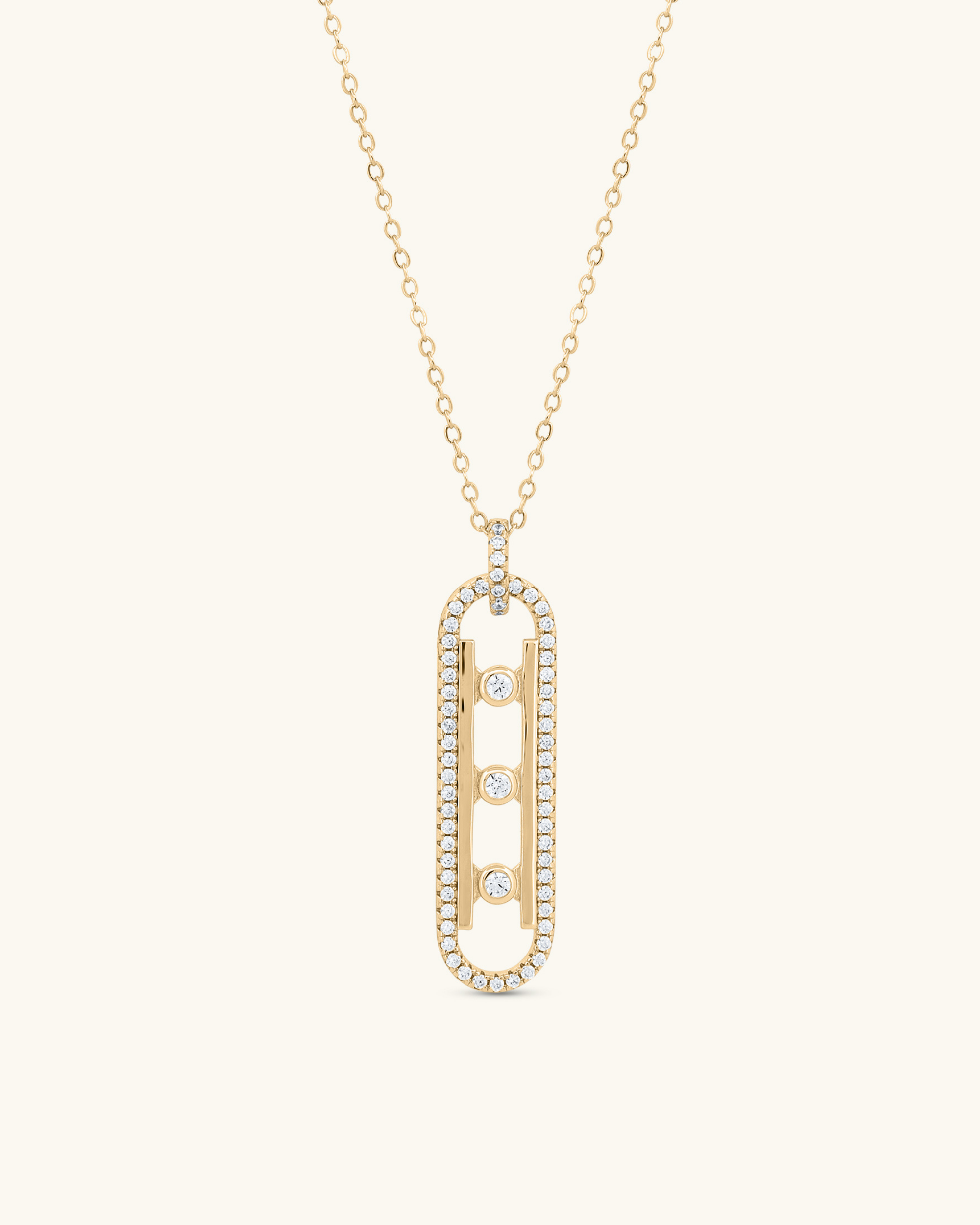 Tri-Stone Balance Necklace