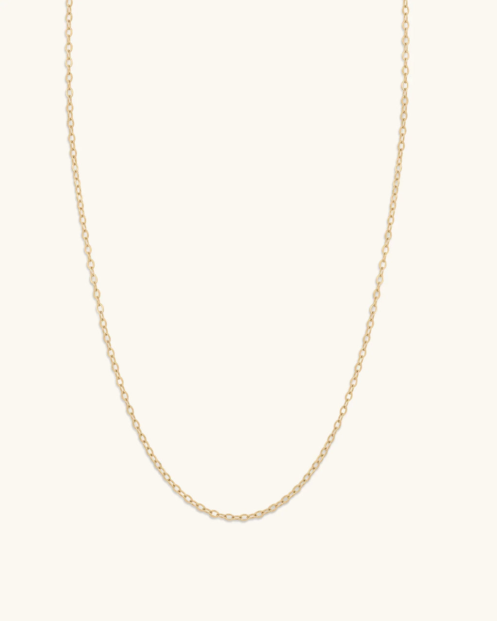 14K Gold 1mm Diamond Cut Cable Chain