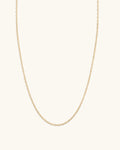 14K Gold 1mm Diamond Cut Cable Chain