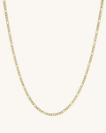 14K Gold 1.3mm Figaro Chain