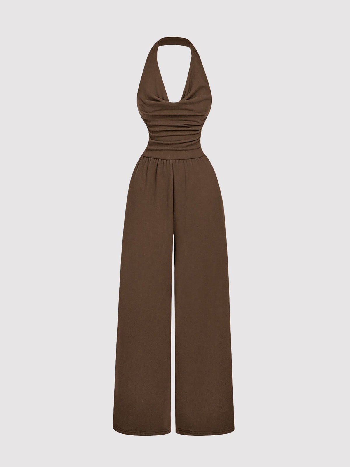 Halter Neck Wide Leg Jumpsuit