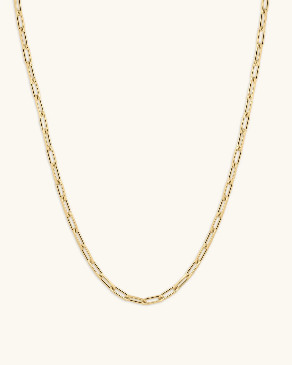 14K 3.5mm Paperclip Chain